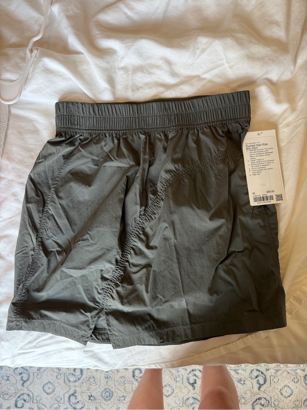 Lululemon Olive Green Athletic skirt with Elastic Waist